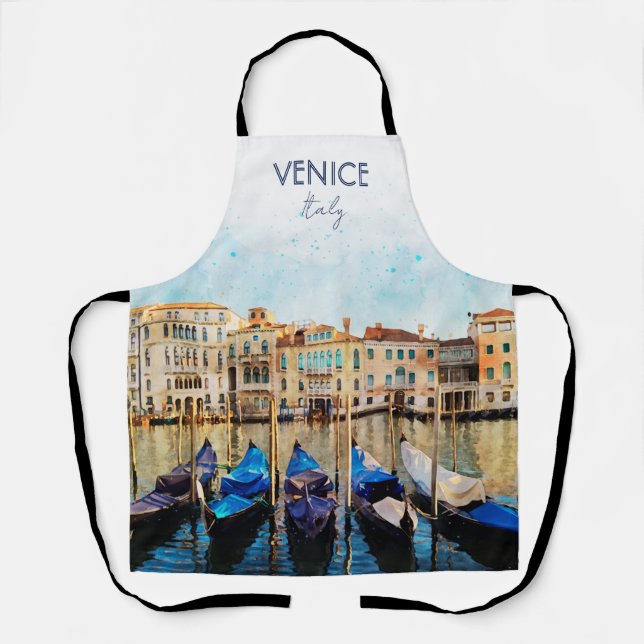 VENICE VENEZIA watercolor - Italy Travel souvenir  Apron (Front)