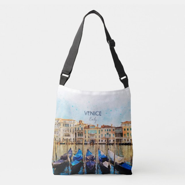 VENICE VENEZIA watercolor - Italy Travel souvenir  Crossbody Bag (Front)