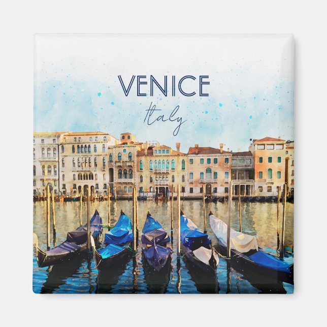 VENICE VENEZIA watercolor - Italy Travel souvenir Magnet (Front)