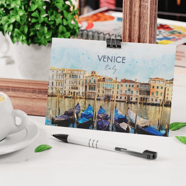 VENICE VENEZIA watercolor - Italy Travel souvenir  Postcard (Creator Uploaded)