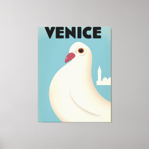 Venice Vintage style travel poster Canvas Print