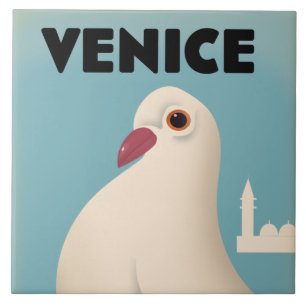 Venice Vintage style travel poster Tile