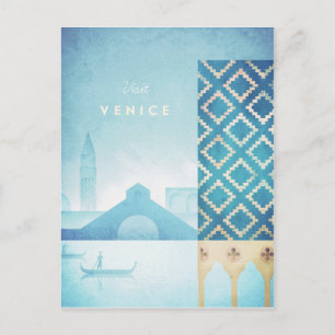 Venice Vintage Travel Poster - Art Postcard