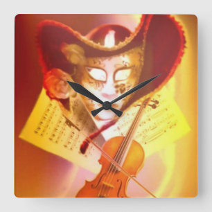 Venice Violinist Wall Clock
