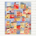 Venice Watercolor Poster<br><div class="desc">A watercolor painting of Venice,  Italy.  Architecture,  buildings,  canals and waterways,  gondolas and bridges.  Original art by Nic Squirrell.</div>