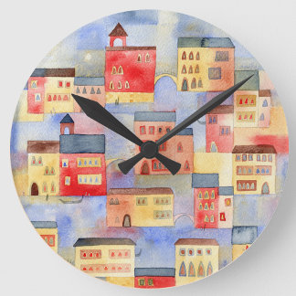 Venice Watercolor Round Clock