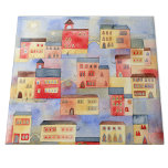 Venice Watercolor Tile<br><div class="desc">A watercolor painting of Venice, Italy. Architecture, buildings, canals and waterways, gondolas and bridges. Original art by Nic Squirrell.</div>