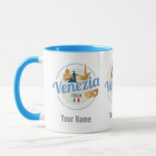 Venice with gondolier Italy carnival vintage Mug (Left)