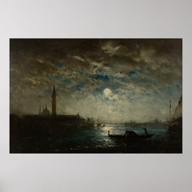 Venise et le Campanile au Clair de Lune  Poster (Front)