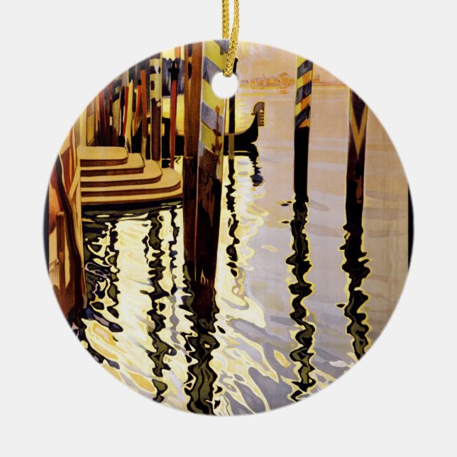 Venise et le Lido Ceramic Tree Decoration (Front)