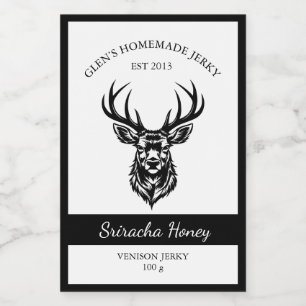 Venison Deer Jerky Food Packaging Label