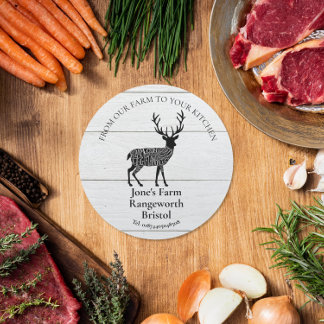 VENISON deer  meat farmer marketing produce farmer Classic Round Sticker