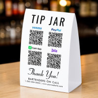 Venmo CashApp PayPal Zelle QR Tip Jar