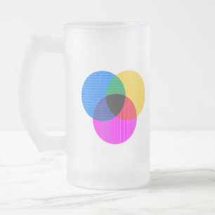 venmo diagram frosted glass beer mug