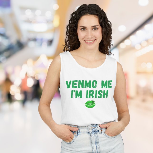 "Venmo Me I'm Irish" Baby Tee - Funny St. Patrick ("Venmo Me I'm Irish" Baby Tee - Funny St. Patrick's Day Fitted Tee)