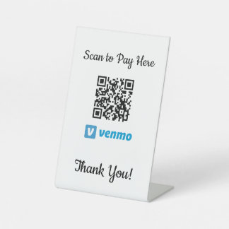 Venmo mobile payment | Scan To Pay Pedestal Sign