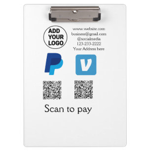 Venmo paypal scan to pay add q r code logo text na clipboard