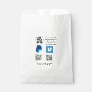 Venmo paypal scan to pay add q r code logo text na favour bags