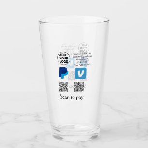 Venmo paypal scan to pay add q r code logo text na glass