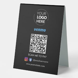Venmo QR Code Payment    Scan to Pay Black