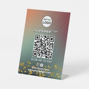 Venmo QR Code Payment   Scan to Pay Business Logo  Pedestal Sign