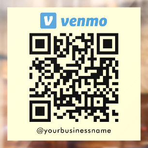 Venmo QR Code Payment Scan to Pay Soft Groovy Window Cling