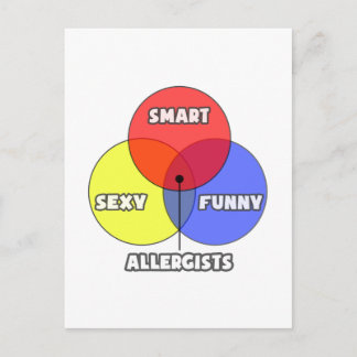 Venn Diagram .. Allergists Postcard