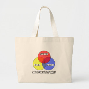 Venn Diagram .. Anesthesiologists Large Tote Bag