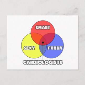 Venn Diagram .. Cardiologists Postcard