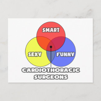 Venn Diagram .. Cardiothoracic Surgeons Postcard