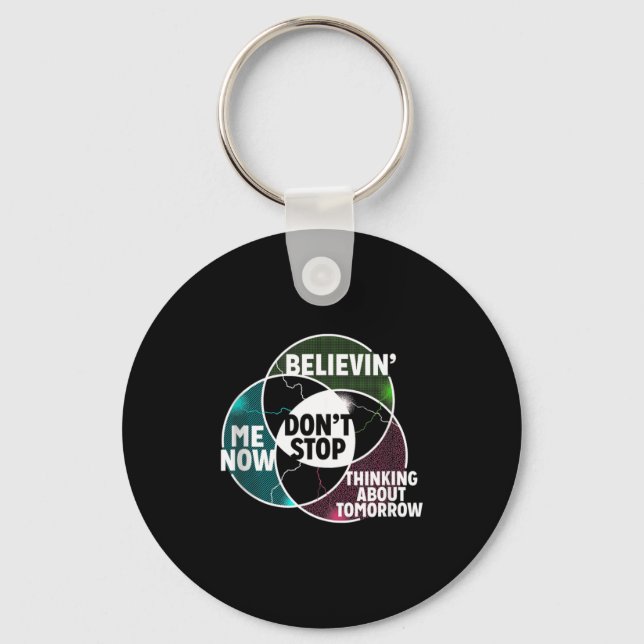 Venn Diagram Don't Stop Algebra Math  Key Ring (Front)