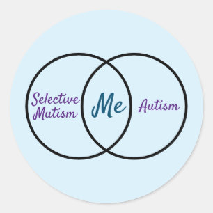 Venn diagram double diagnosis classic round sticke sticker