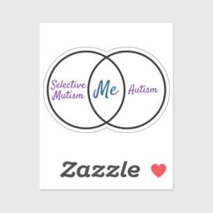 Venn diagram double diagnosis Vinyl Sticker