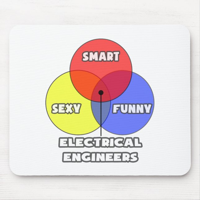 Venn Diagram .. Electrical Engineers Mouse Mat (Front)
