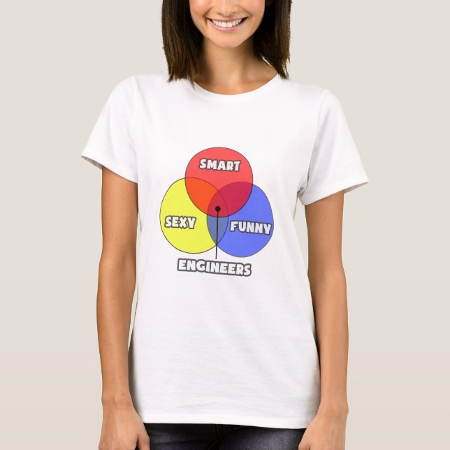 Venn Diagram .. Engineers T-Shirt (Front)