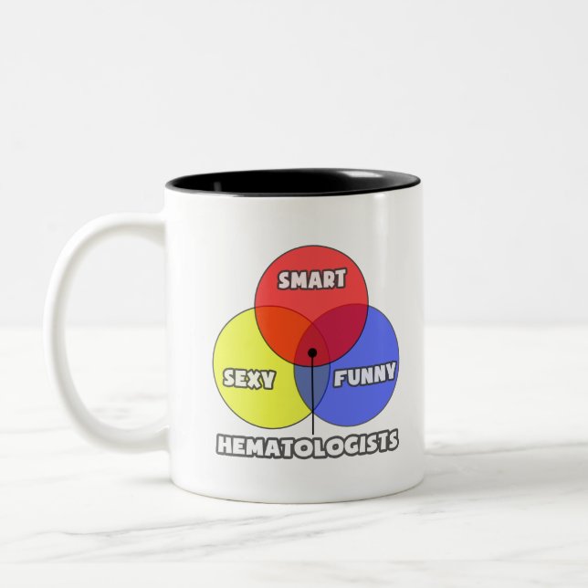 Venn Diagram .. Hematologists Two-Tone Coffee Mug (Left)