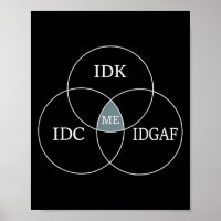 Venn Diagram Idgaf Funny Meme Science Scifi Idc Id