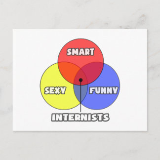 Venn Diagram .. Internists Postcard