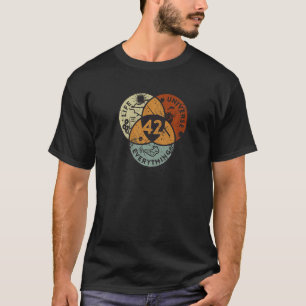 Venn Diagram Life The Universe And Everything 42 T-Shirt