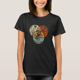 Venn Diagram Life The Universe And Everything 42 T-Shirt