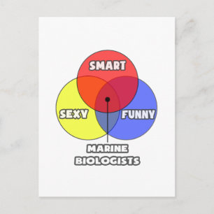 Venn Diagram .. Marine Biologists Postcard