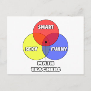 Venn Diagram .. Math Teachers Postcard