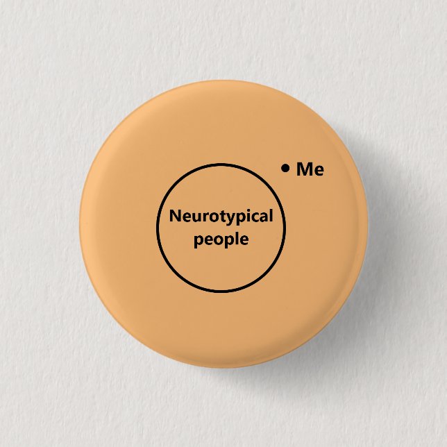 Venn diagram not typical 3 cm round badge (Front)