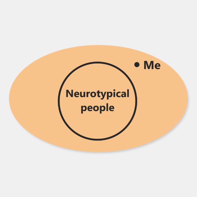 Venn diagram not typical oval sticker (Front)