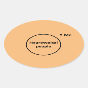 Venn diagram not typical oval sticker