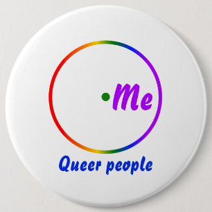 Venn diagram single identity 6 cm round badge