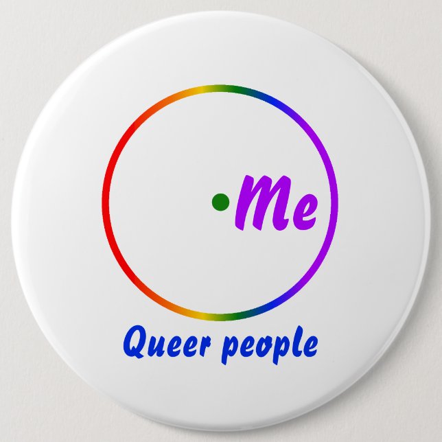 Venn diagram single identity 6 cm round badge (Front)