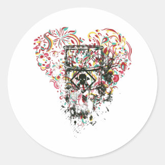 venom, modern art, pollutant, poison, toxin, classic round sticker