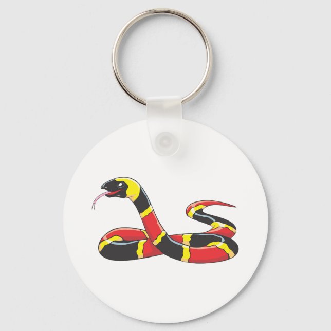 Venomous Eastern Coral Snake Key Ring (Front)