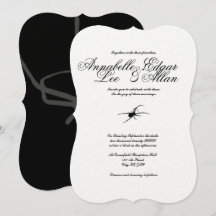 Venomous- Simply Elegant Gothic Wedding Invitation
